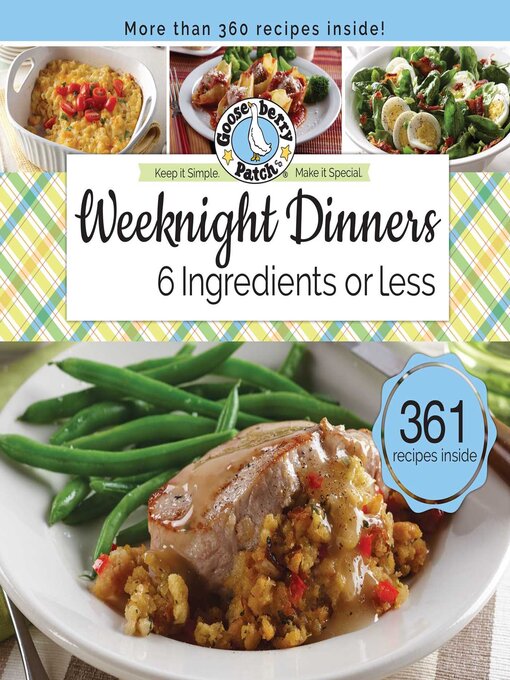 Title details for Weeknight Dinners 6 Ingredients or Less by Gooseberry Patch - Wait list